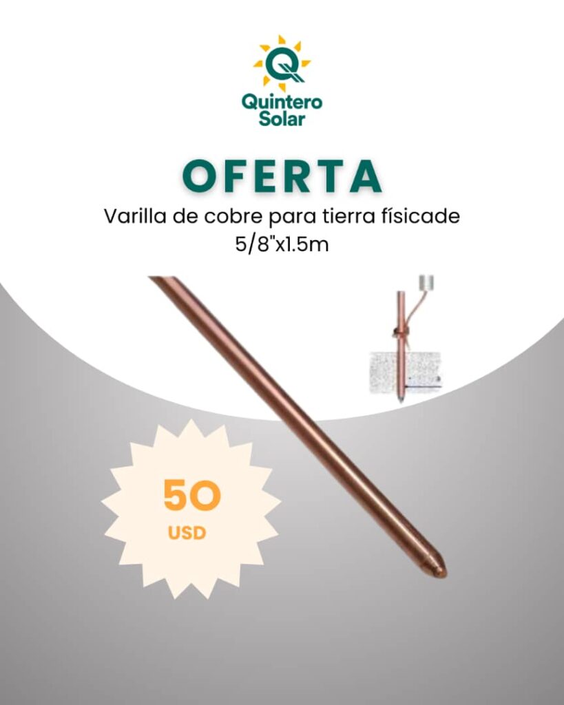 Varilla con Revestida de Cobre 5/8″x1.8m