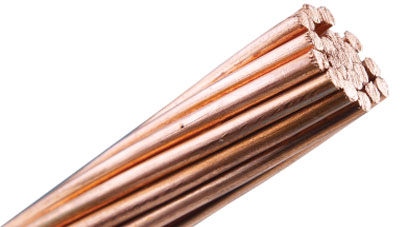 4 metros de Cable de cobre desnudo 35mm2 2AWG